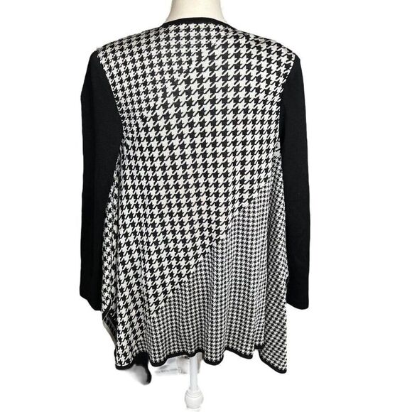 St. John Collection Women's Houndstooth Open Drape Front Cardigan Size Small P - Picture 4 of 8